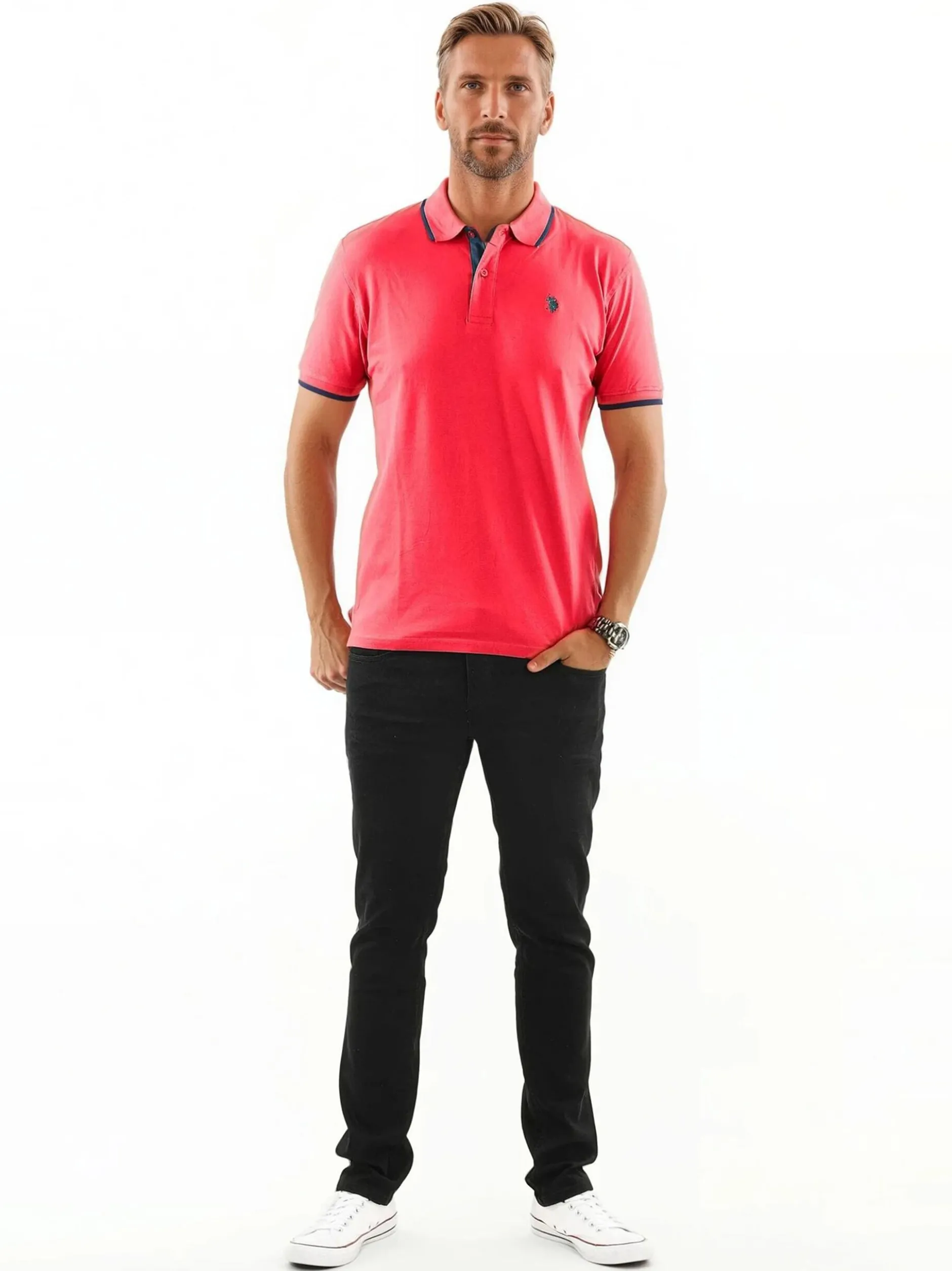 U.S. Polo Assn. Herren Poloshirts - USKayle in rot