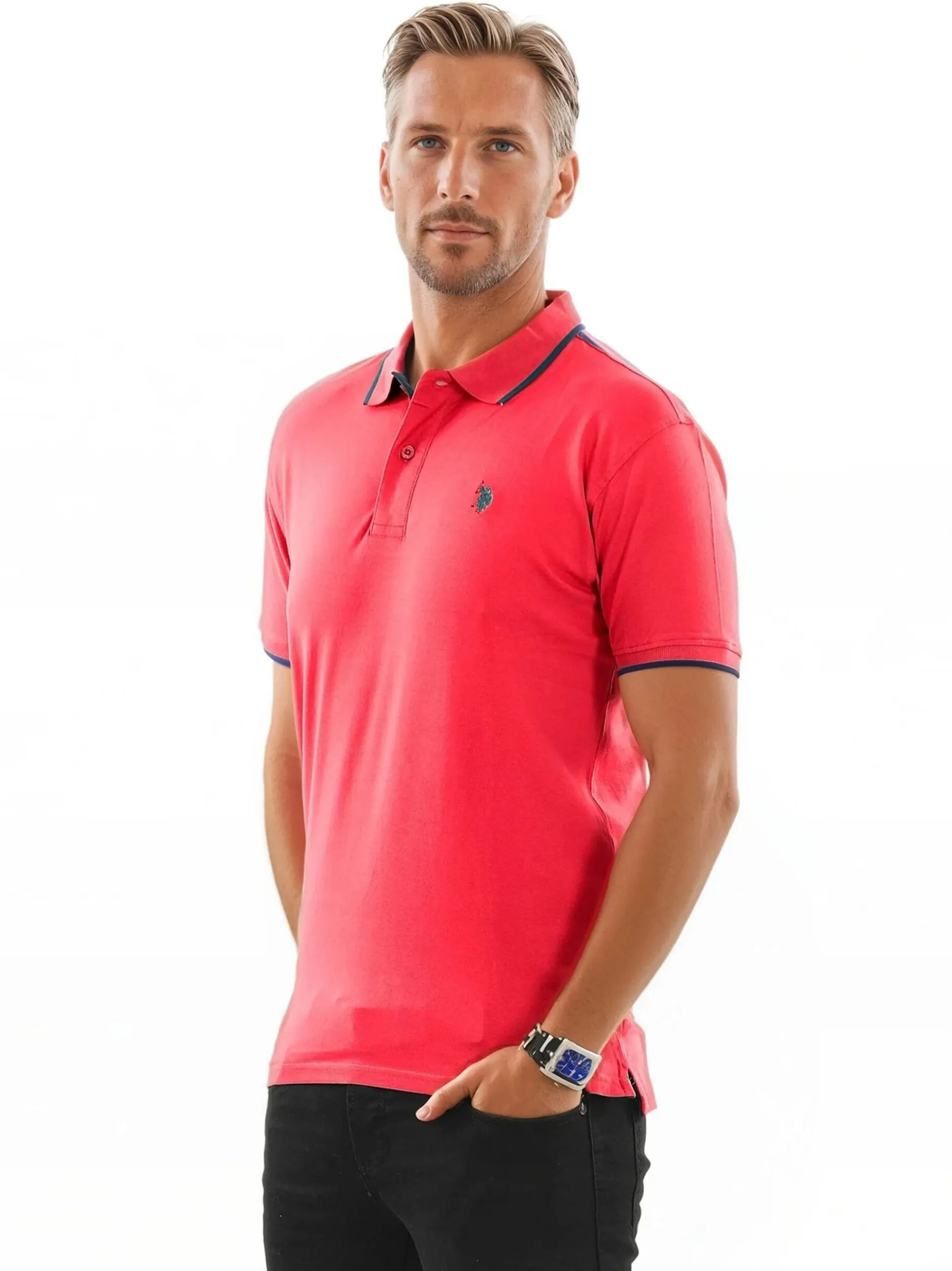 U.S. Polo Assn. Herren Poloshirts - USKayle in rot