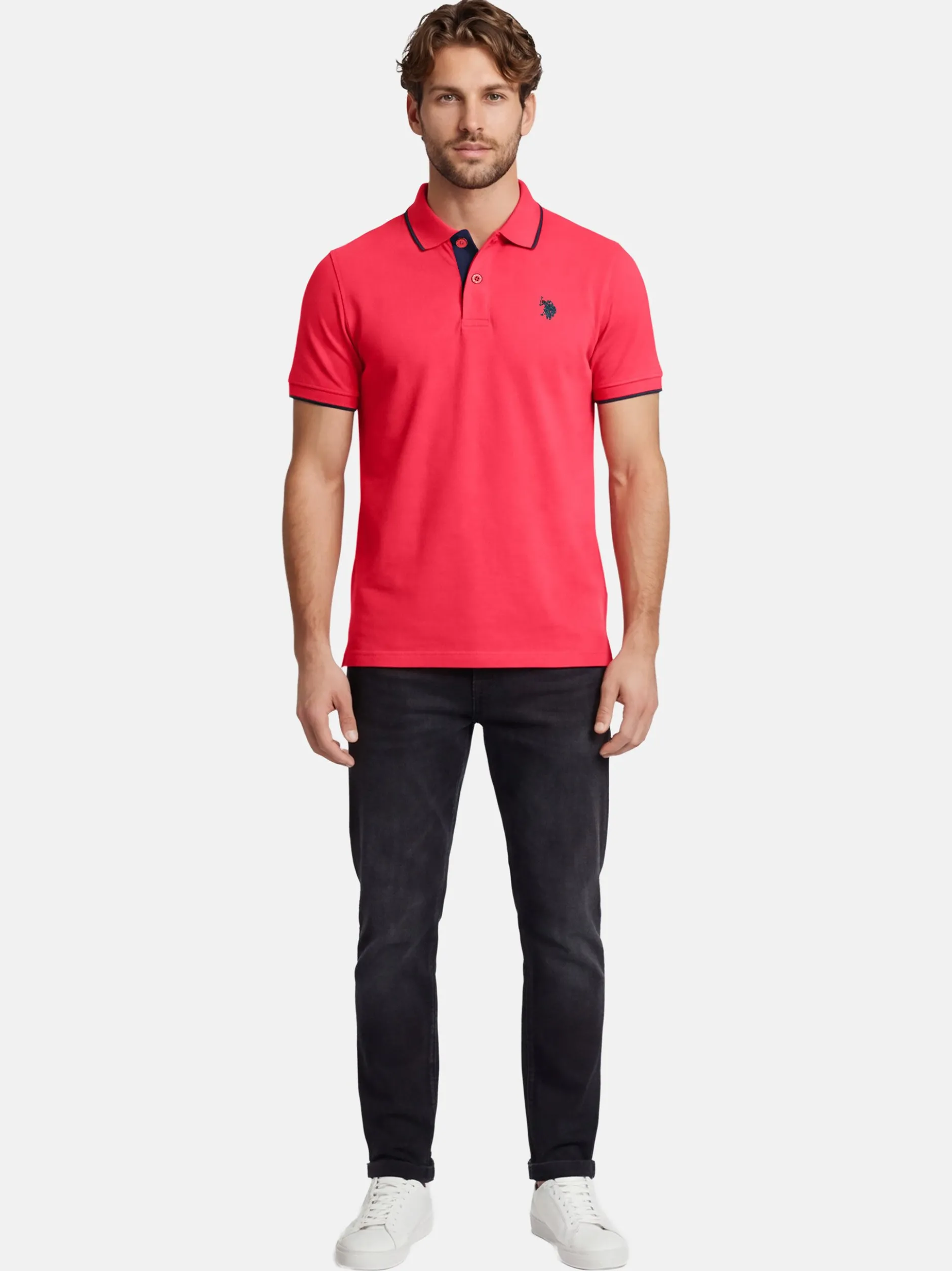 U.S. Polo Assn. Herren Poloshirts - USKayle in rot