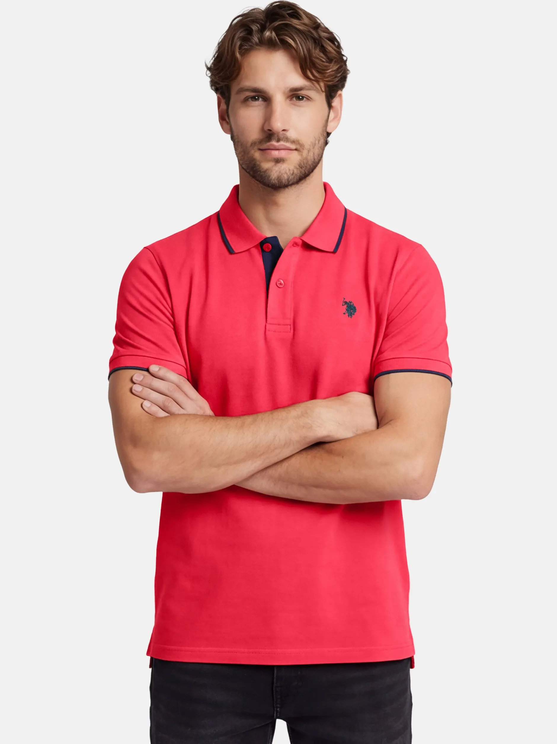 U.S. Polo Assn. Herren Poloshirts - USKayle in rot