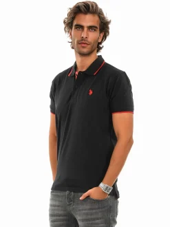 U.S. Polo Assn. Herren Poloshirts - USKayle in schwarz