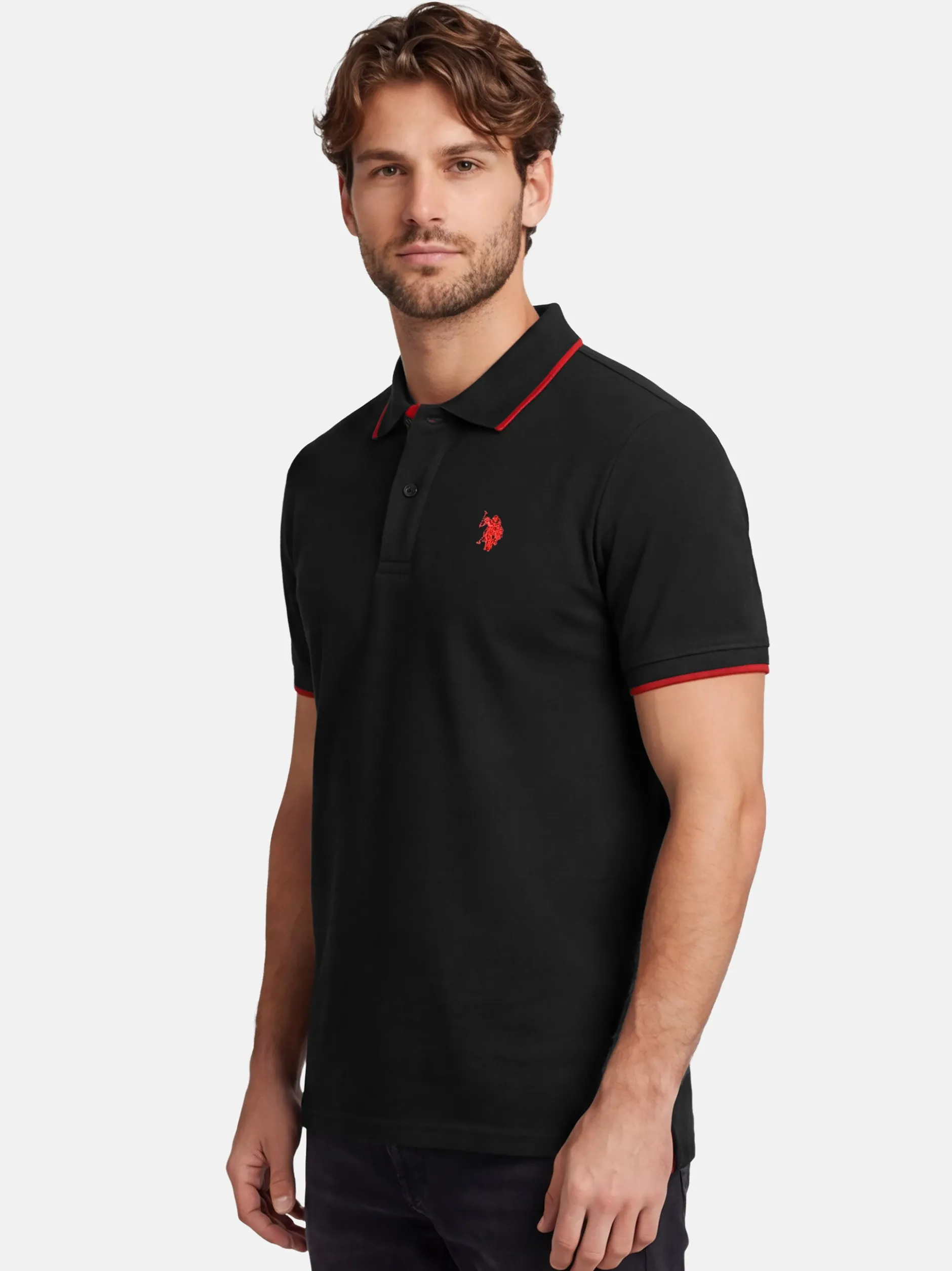 U.S. Polo Assn. Herren Poloshirts - USKayle in schwarz