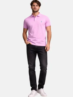 U.S. Polo Assn. Herren Poloshirt - USBrodyy in pink