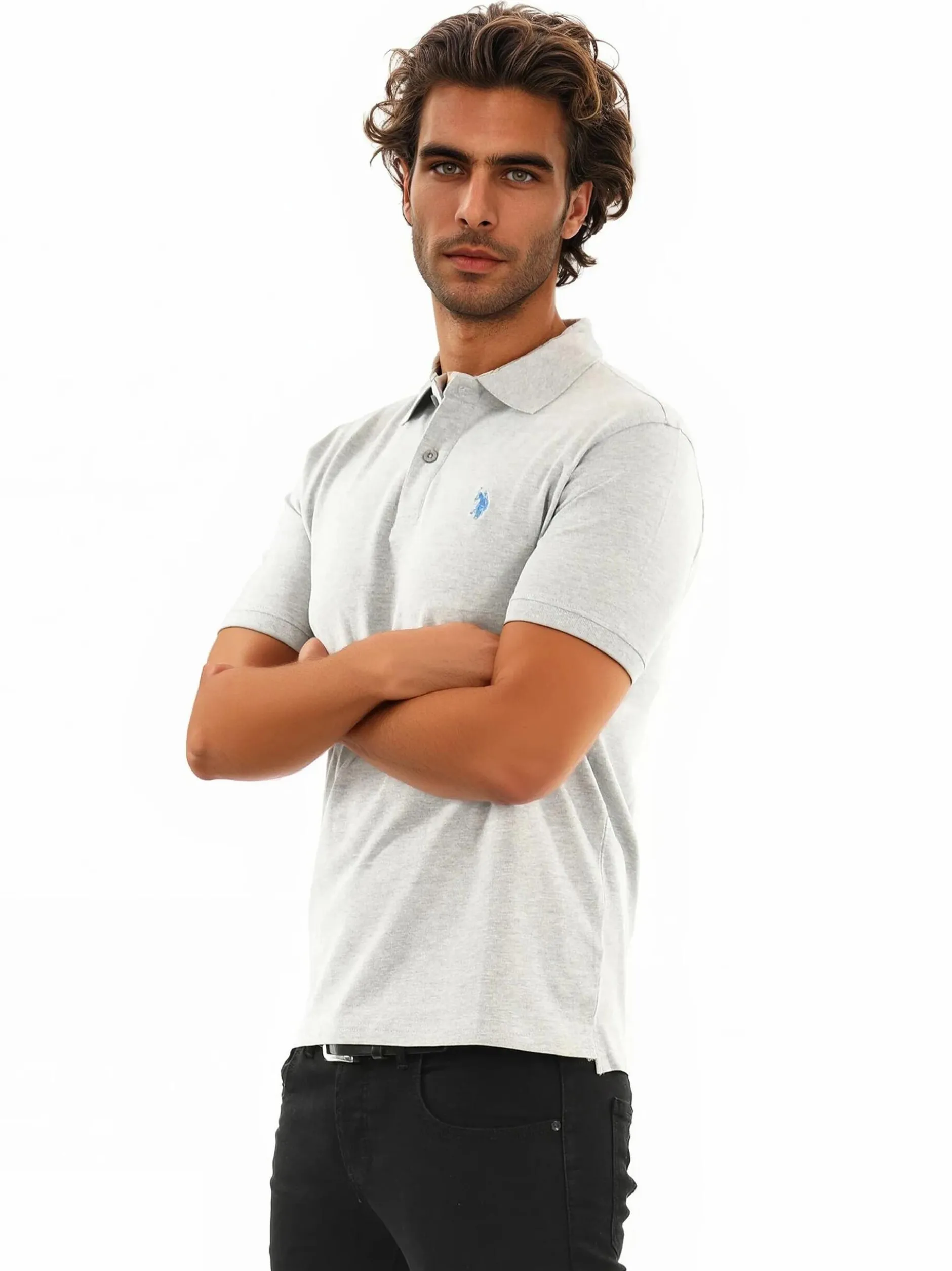 U.S. Polo Assn. Herren Poloshirt - USNeho in grau