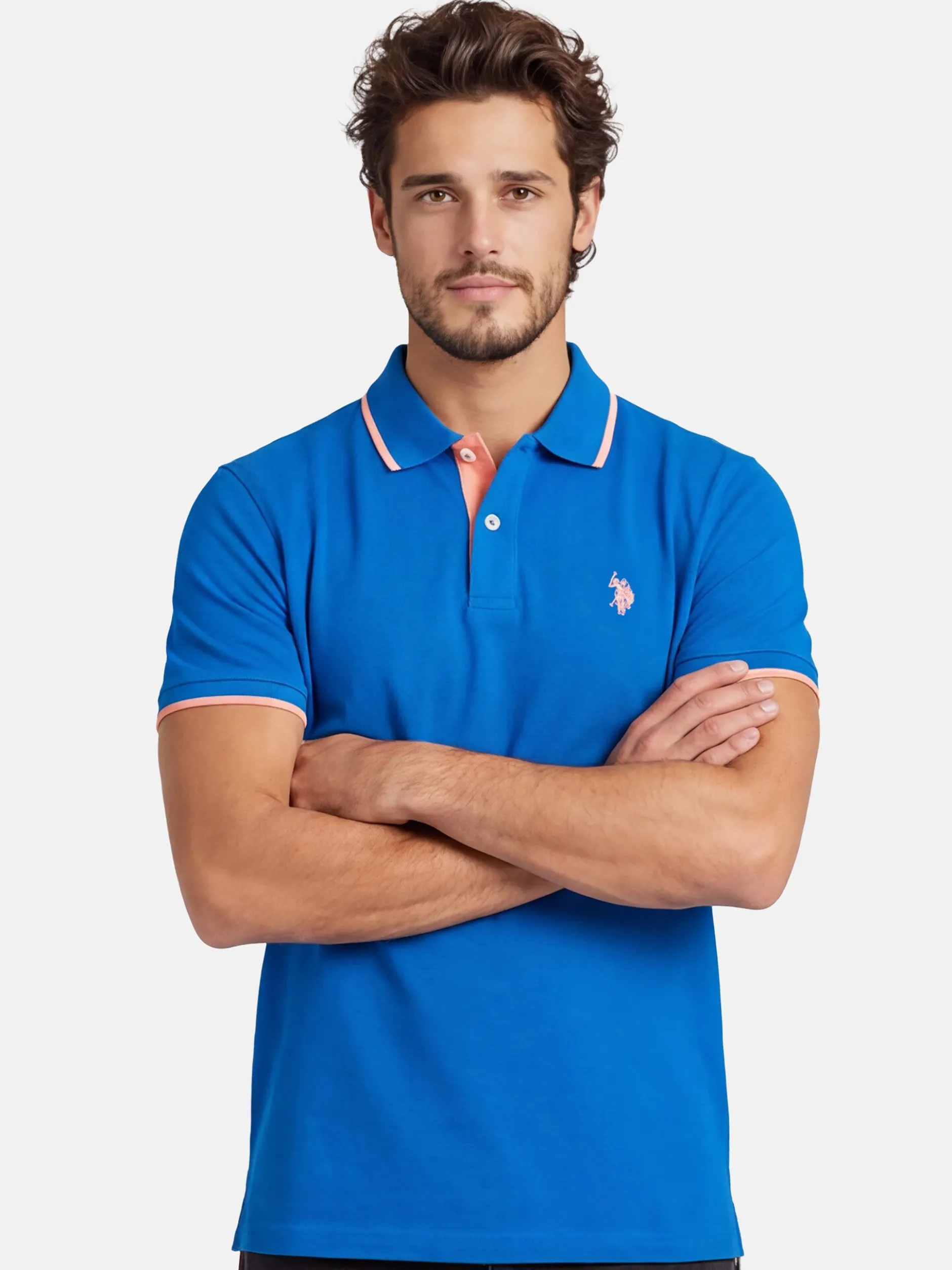 U.S. Polo Assn. Herren Poloshirt - USTristaan in blau