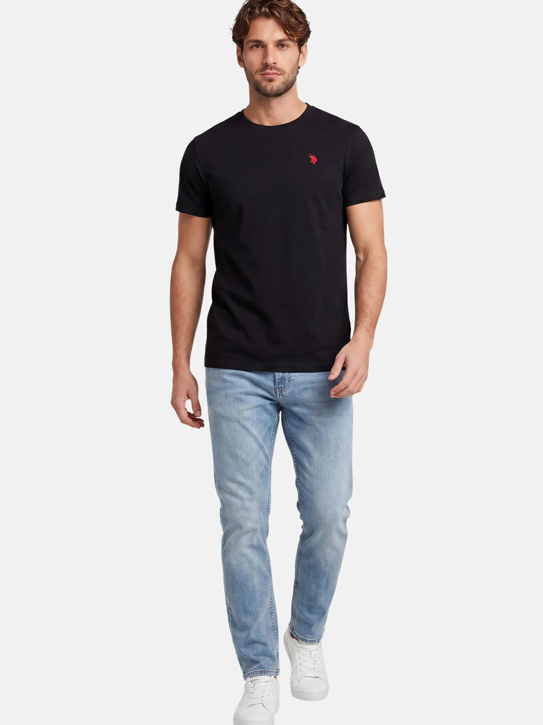 U.S. Polo Assn. Herren T-Shirt - USZaane in schwarz
