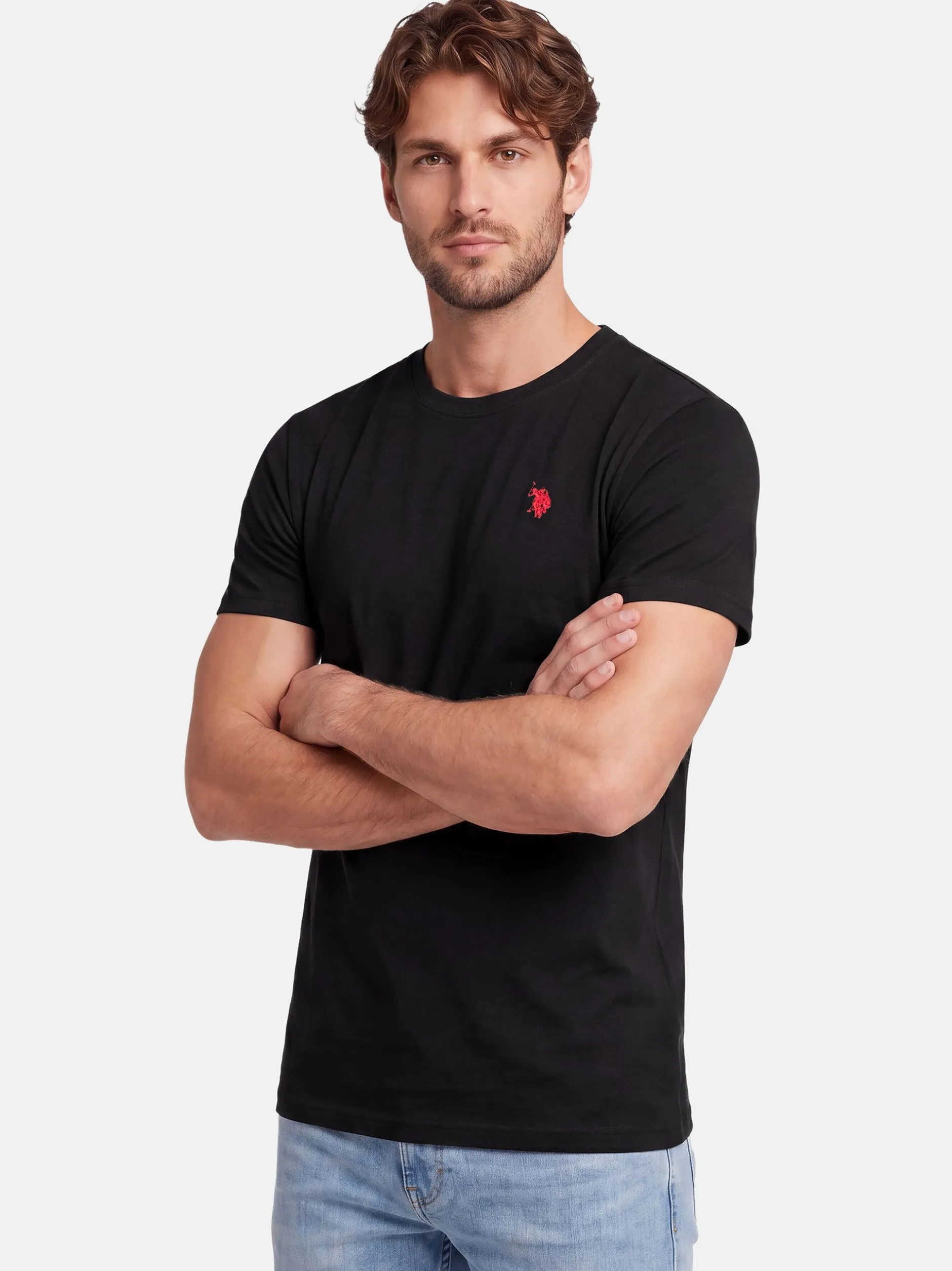 U.S. Polo Assn. Herren T-Shirt - USZaane in schwarz
