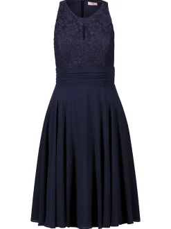 Vera Mont Damen Abendkleid in lind blau