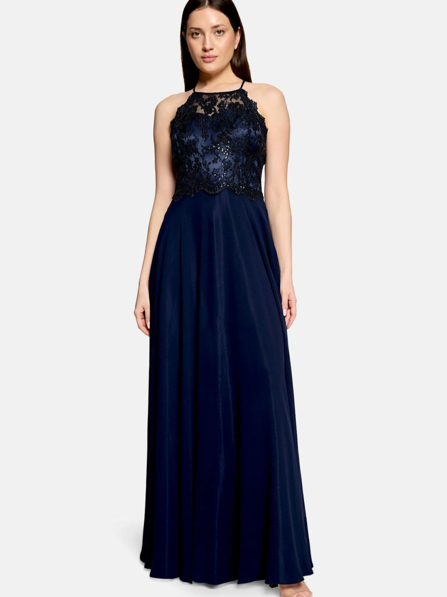 Vera Mont Damen Abendkleid in marine blau