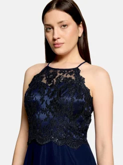 Vera Mont Damen Abendkleid in marine blau