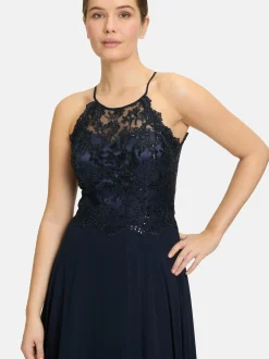 Vera Mont Damen Abendkleid in marine blau