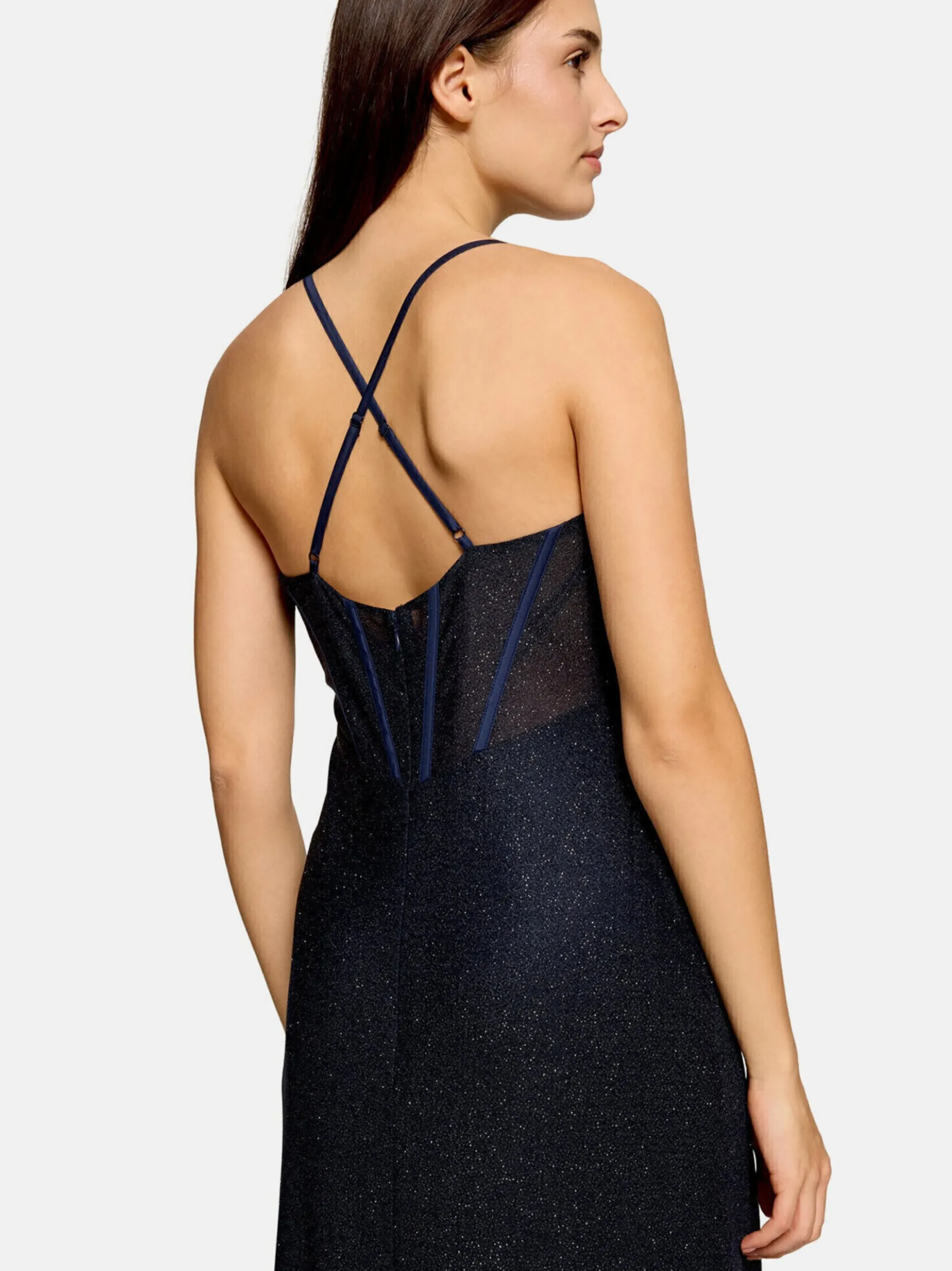 Vera Mont Damen Abendkleid in marine mehrfarbig