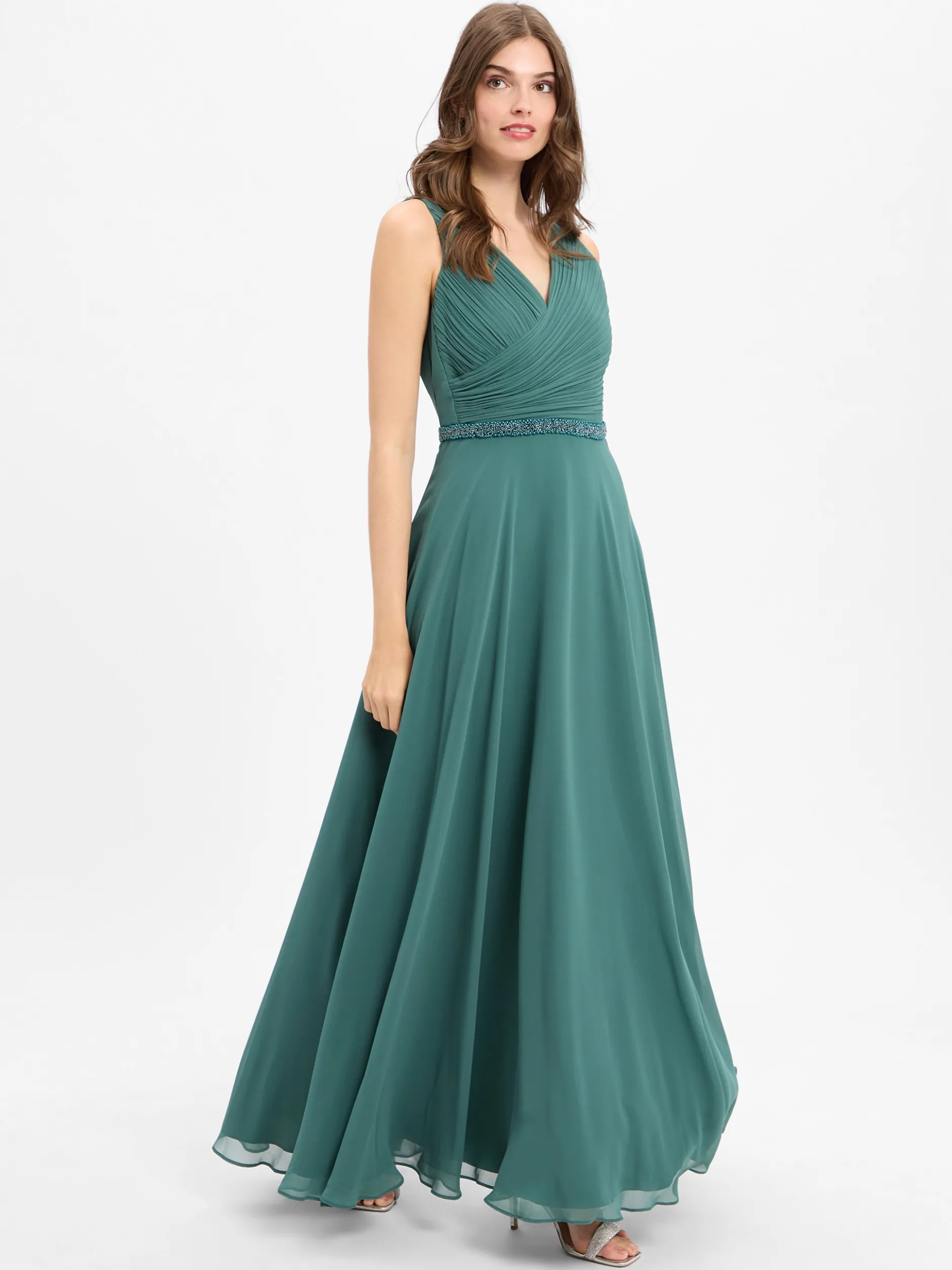 Vera Mont Damen Abendkleid in smaragd - Ärmel: ohne Arm