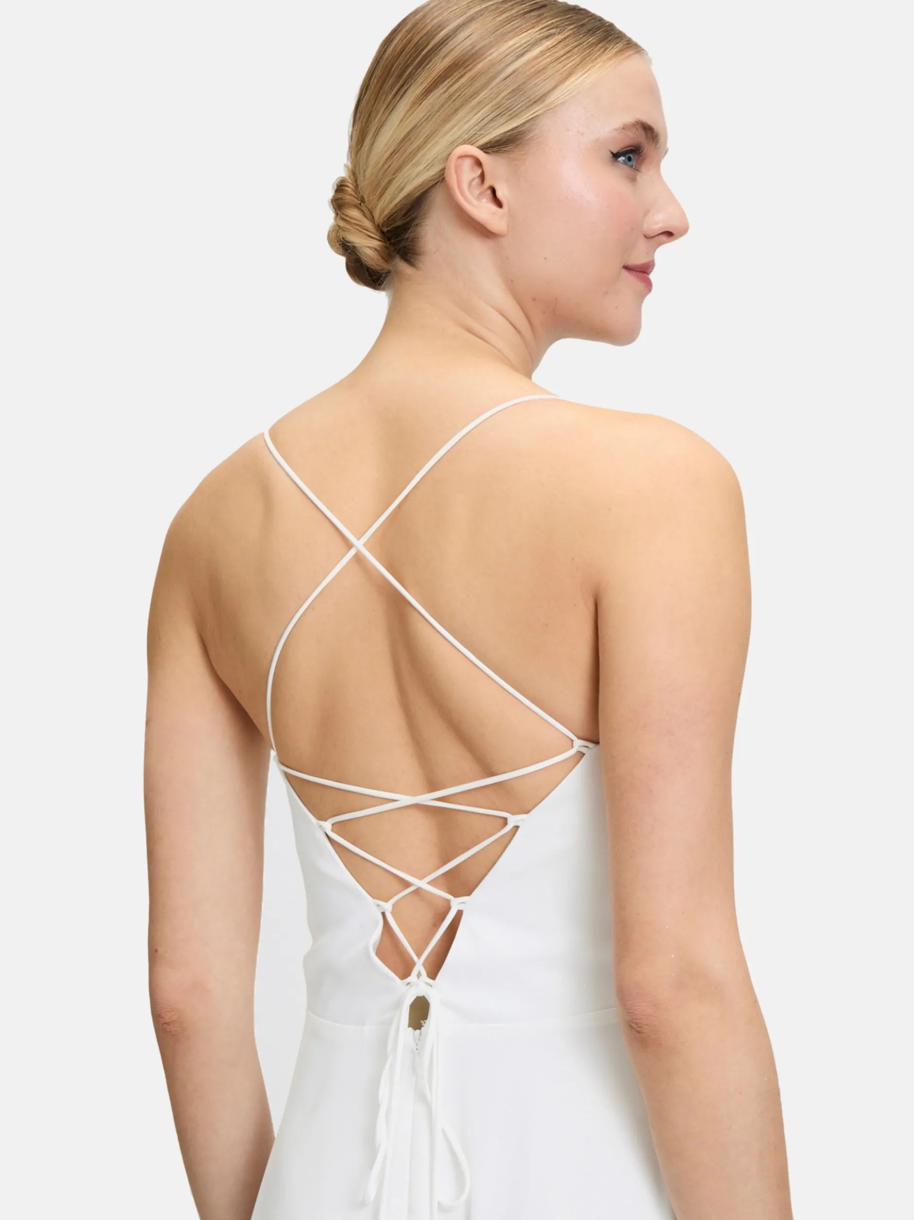 Vera Mont Damen Abendkleid in weiß
