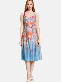 Vera Mont Damen Cocktailkleid in blau mehrfarbig
