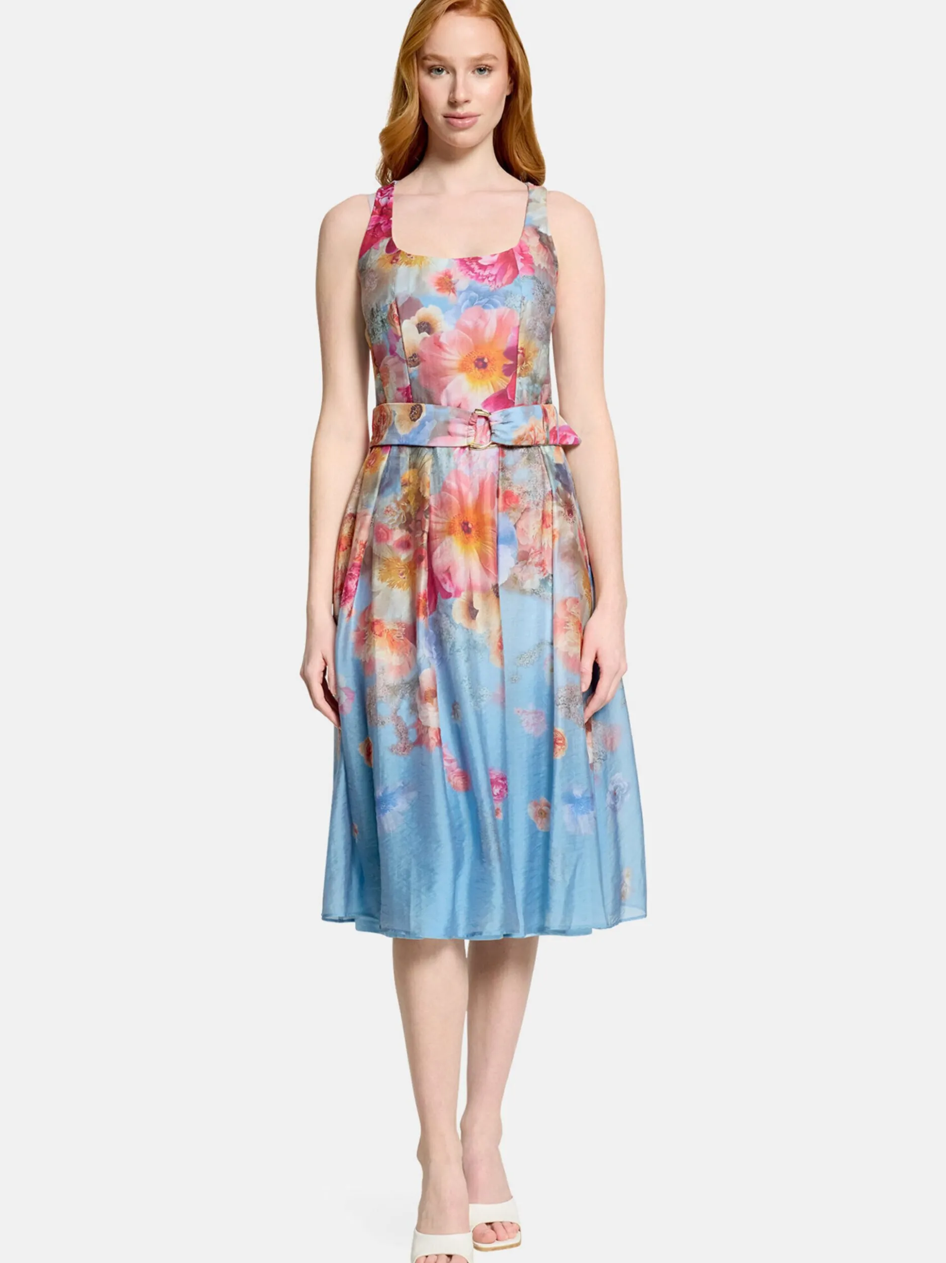 Vera Mont Damen Cocktailkleid in blau mehrfarbig