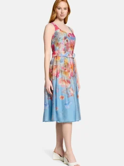 Vera Mont Damen Cocktailkleid in blau mehrfarbig
