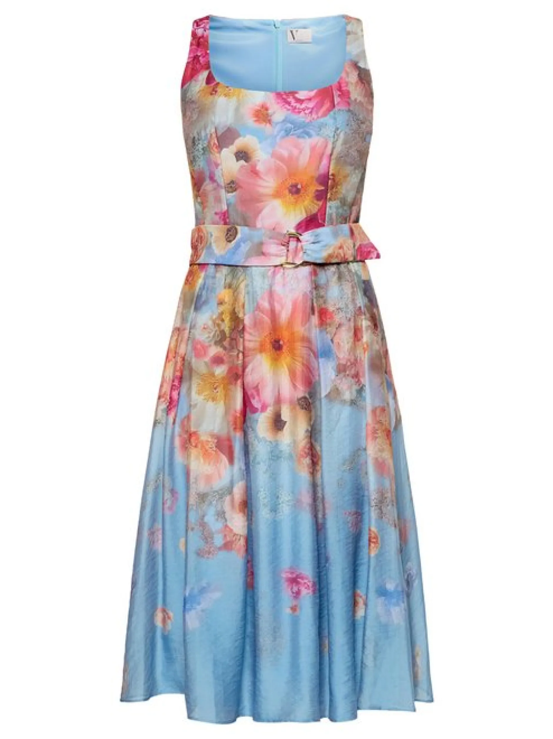 Vera Mont Damen Cocktailkleid in blau mehrfarbig
