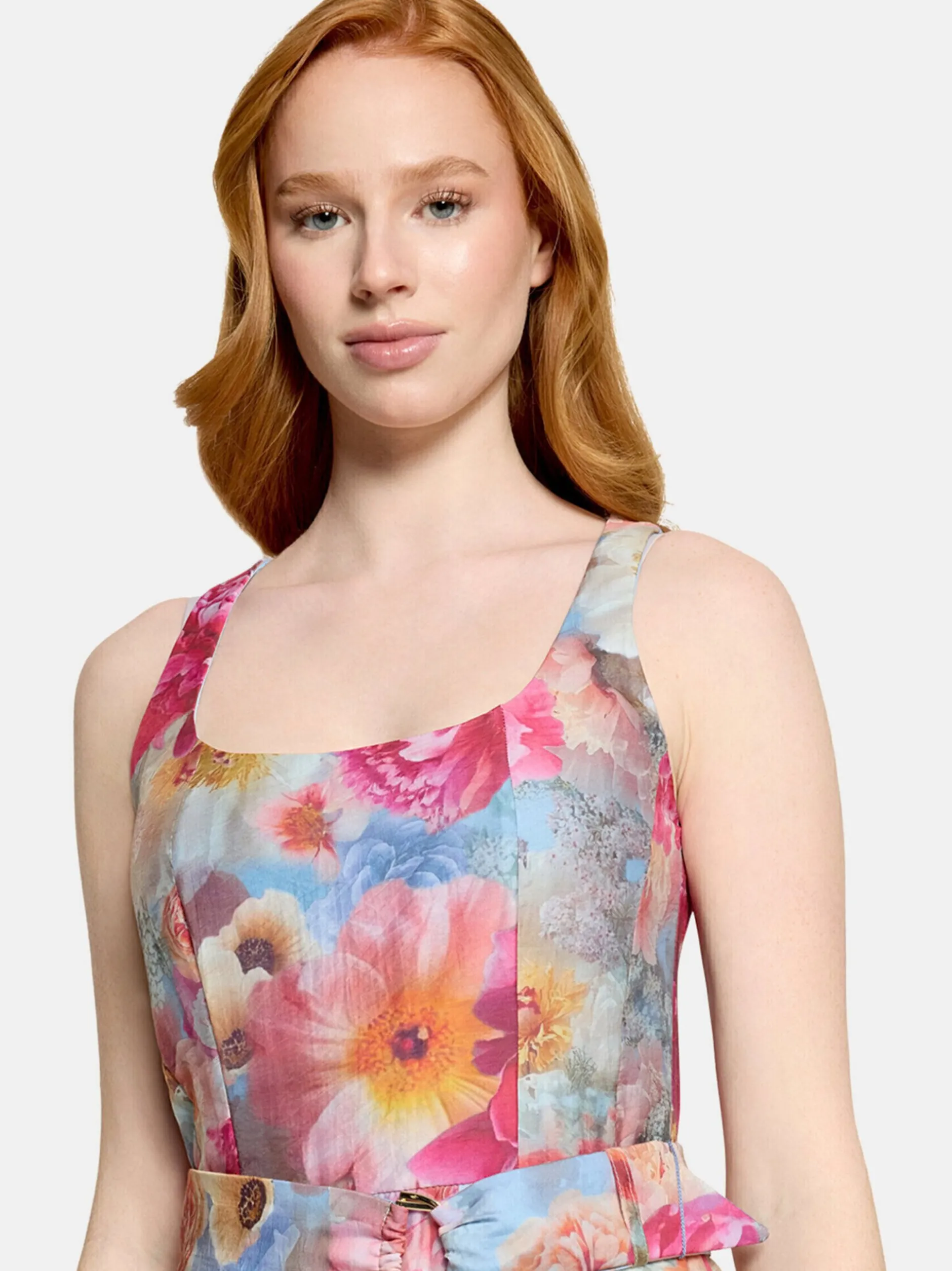 Vera Mont Damen Cocktailkleid in blau mehrfarbig
