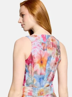 Vera Mont Damen Cocktailkleid in blau mehrfarbig