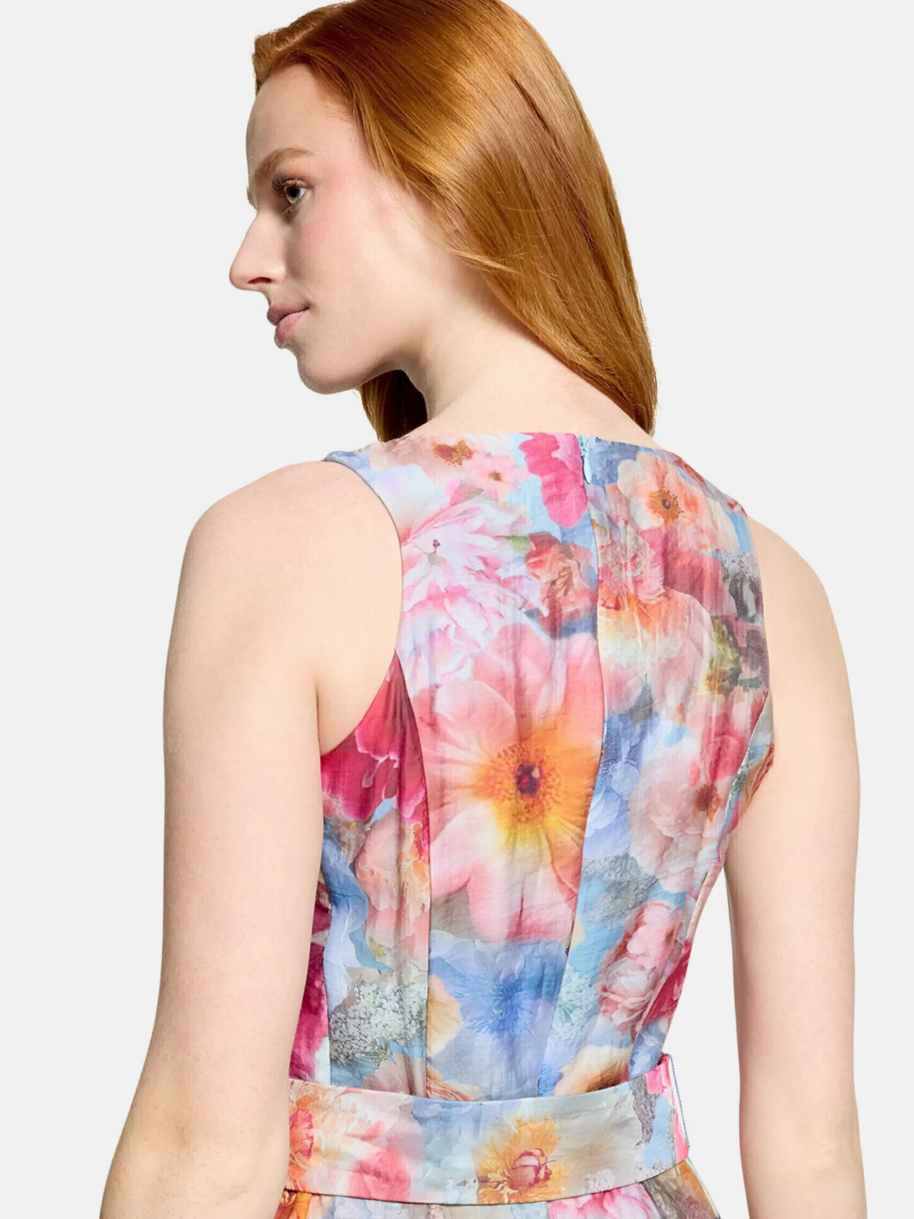 Vera Mont Damen Cocktailkleid in blau mehrfarbig