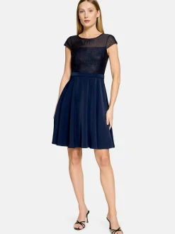 Vera Mont Damen Cocktailkleid in marine blau