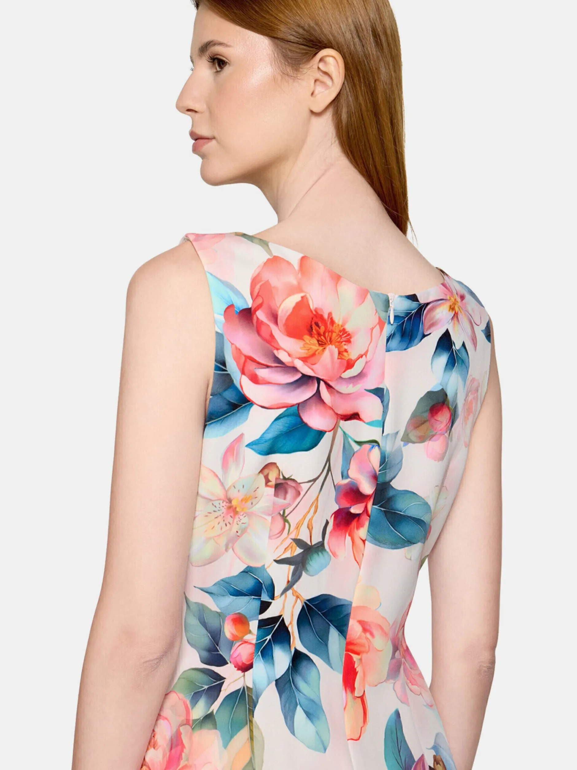 Vera Mont Damen Cocktailkleid in rosa mehrfarbig