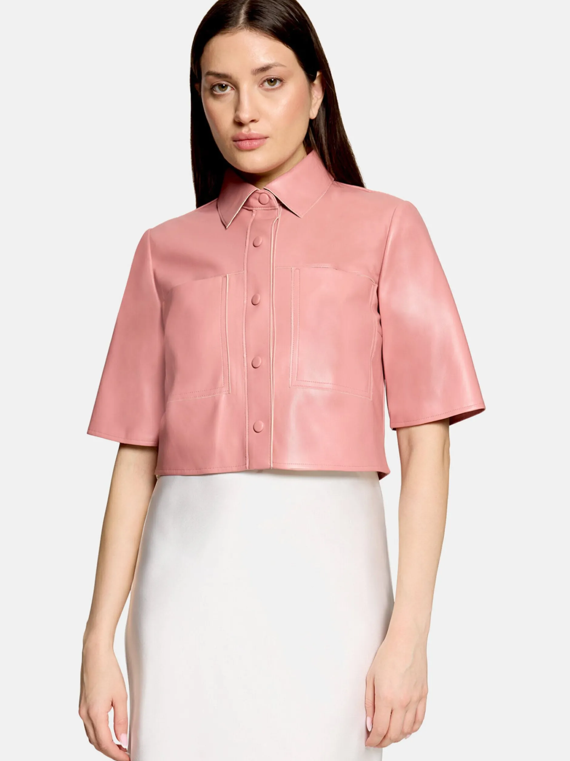 Vera Mont Damen Kunstleder-Jacke in altrosa