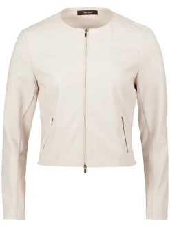 Vera Mont Damen Kunstlederjacke in beige