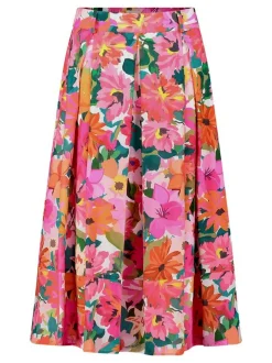 Vera Mont Damen Midirock in mehrfarbig