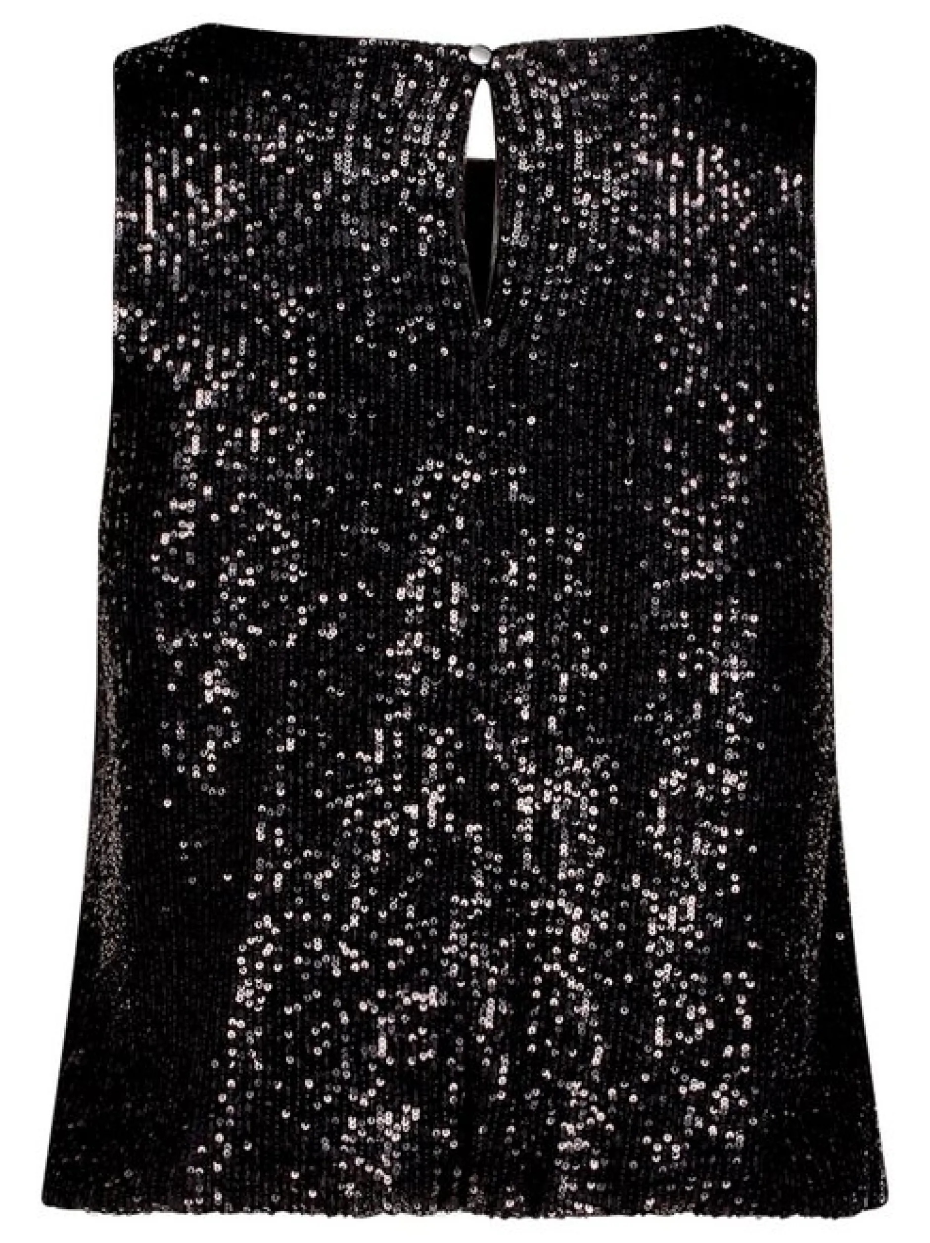 Vera Mont Damen Pailletten-Top in schwarz
