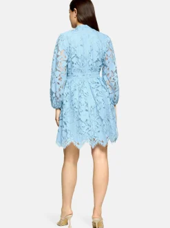 Vera Mont Damen Spitzenkleid in hellblau