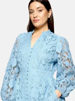 Vera Mont Damen Spitzenkleid in hellblau