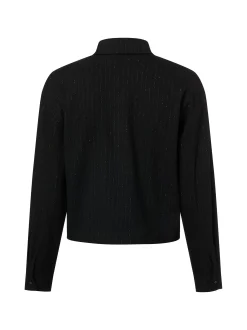 Vila Damen Hemdbluse - VIMagnolia in schwarz silber