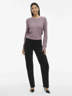 Vila Damen Pullover - VIDalo in altrosa - Ärmel: langarm
