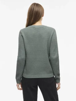 Vila Damen Pullover - VIDalo in tanne - Ärmel: langarm
