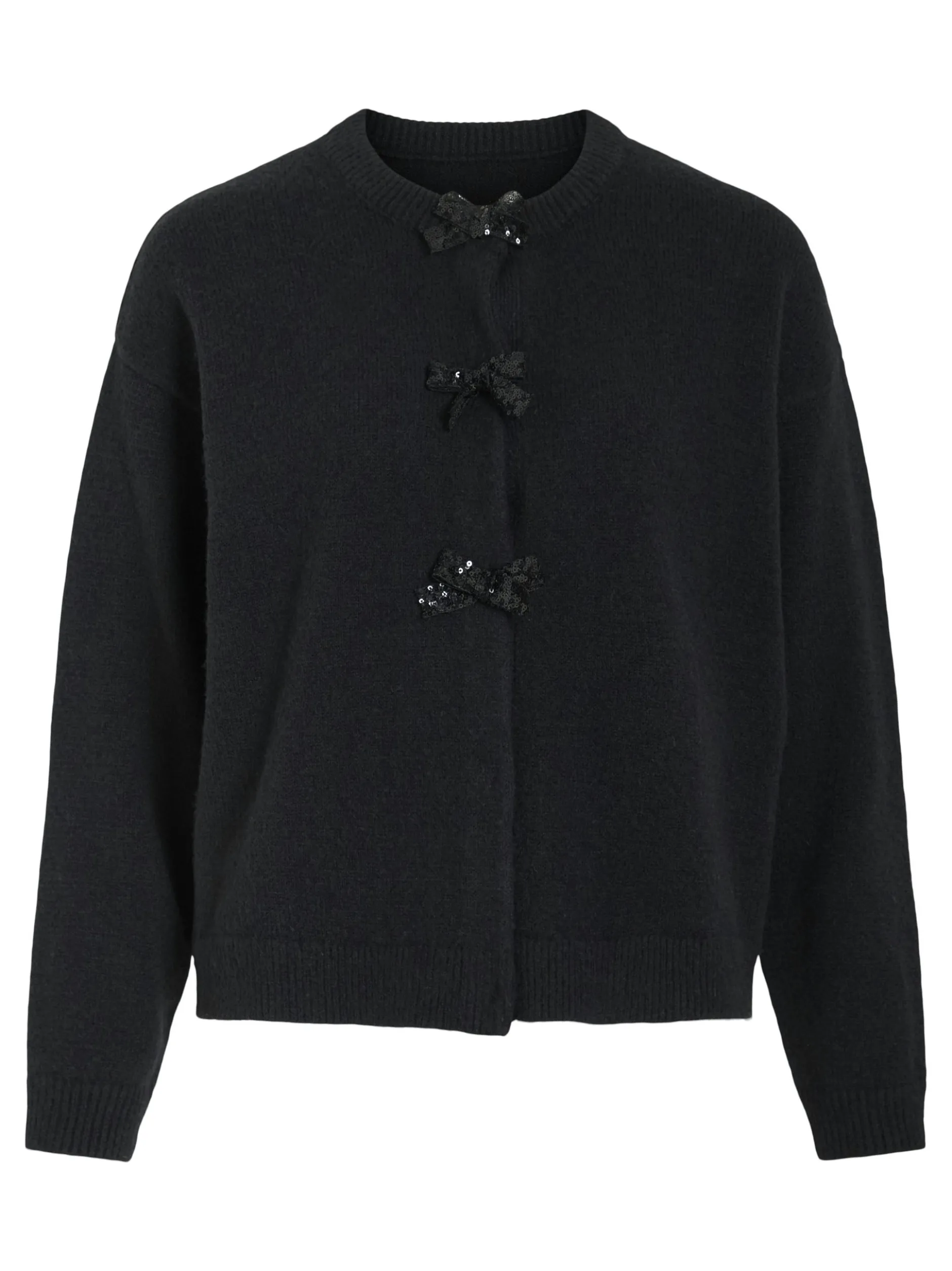 Vila Damen Strickjacke - VIBrianna in schwarz