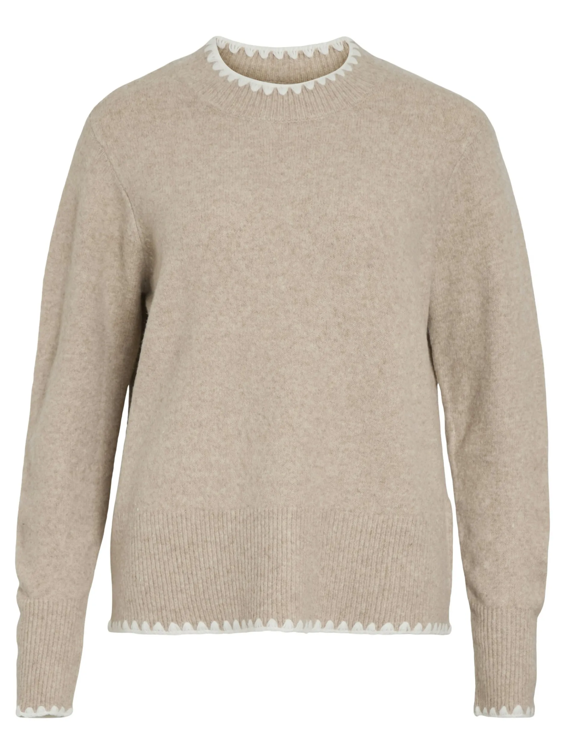 Vila Damen Strickpullover - VIHefna in beige