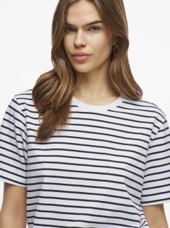 Vila Damen T-Shirt - VINora in weiß schwarz