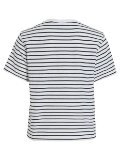 Vila Damen T-Shirt - VINora in weiß schwarz