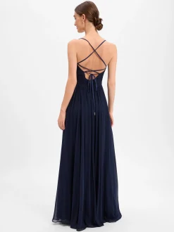 VM Damen Abendkleid in marine - Ausschnitt: V-Ausschnitt