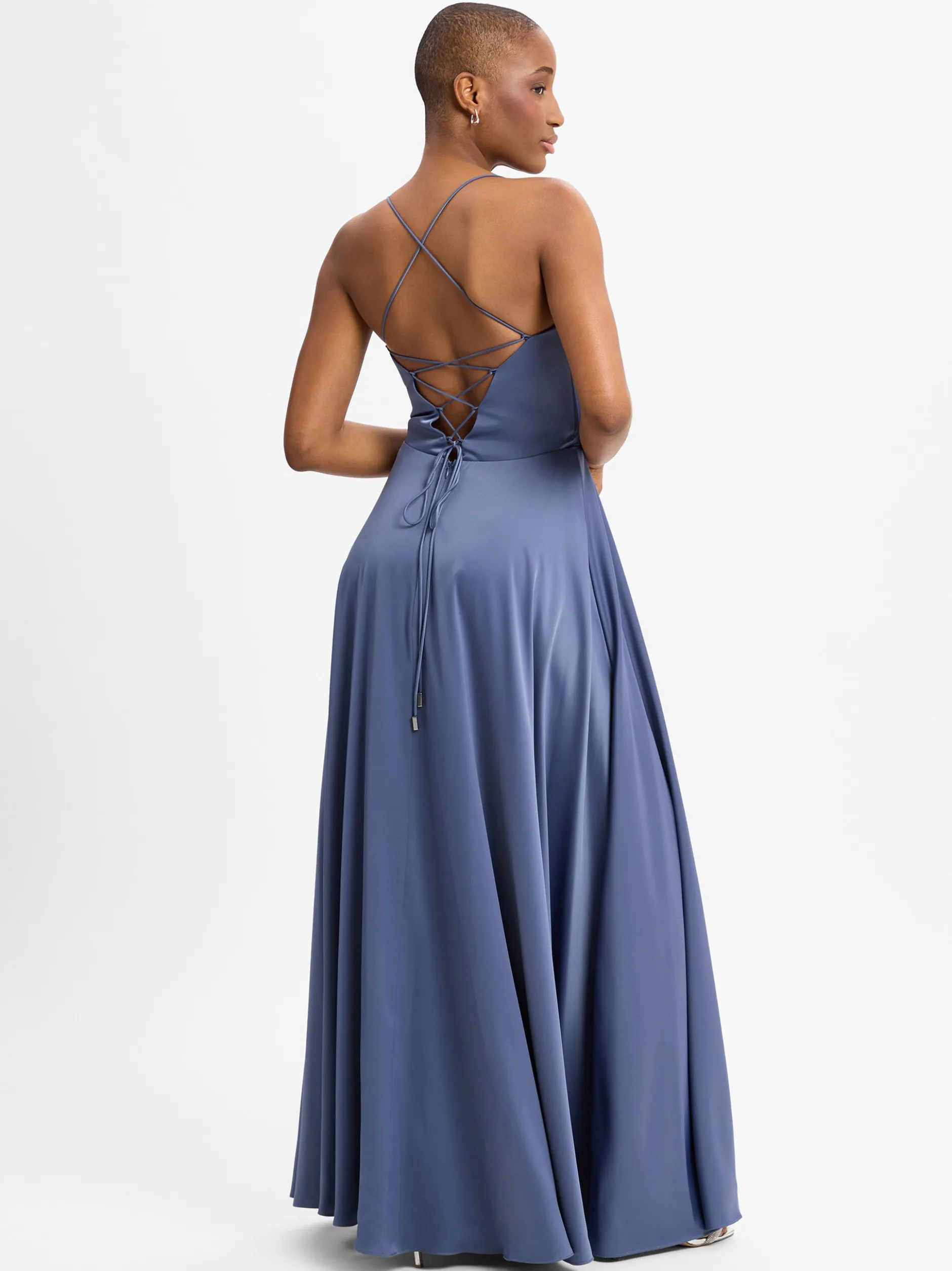 VM Damen Abendkleid in marine - Ärmel: ohne Arm