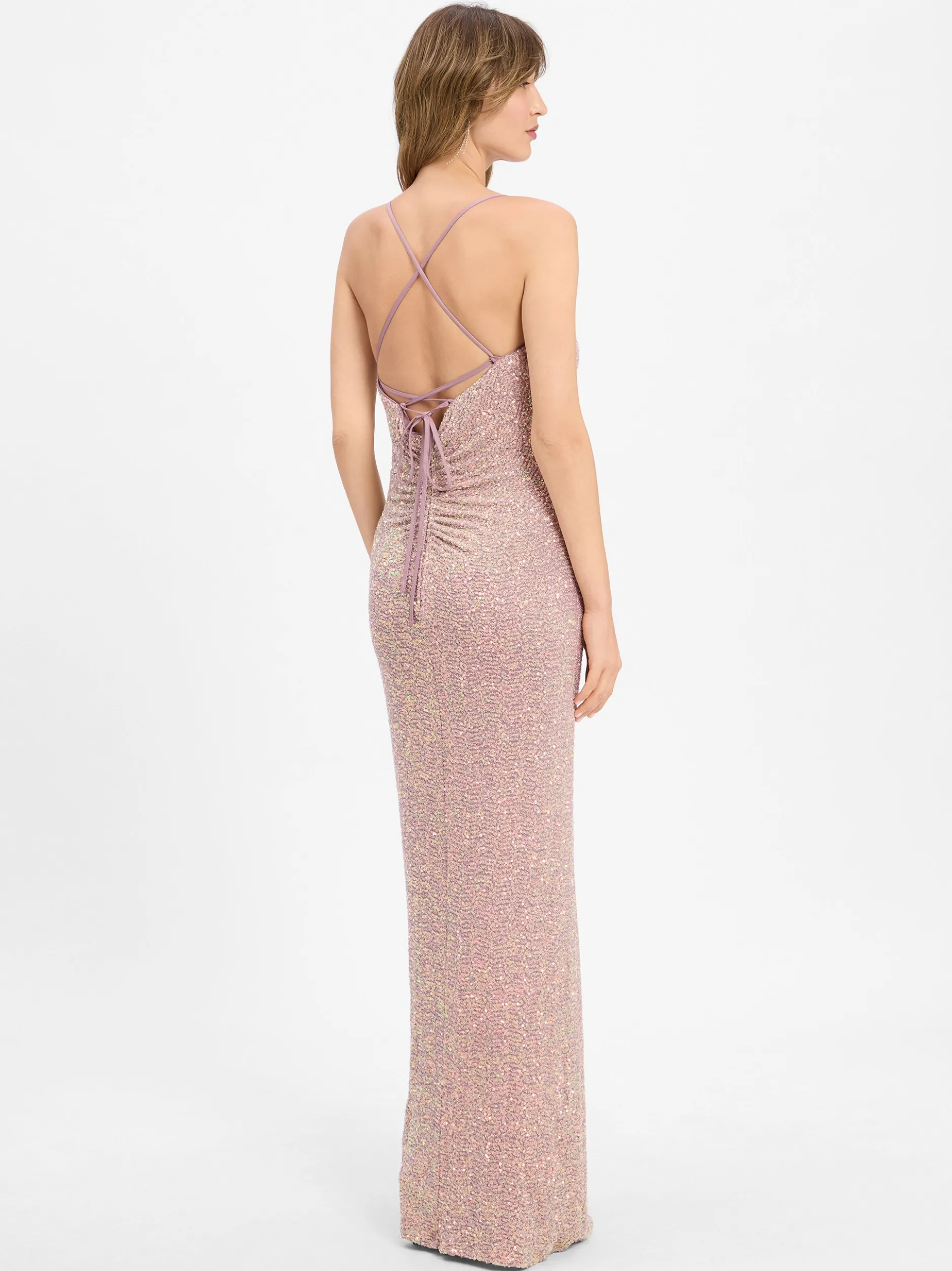 VM Damen Abendkleid in rosenholz - Ärmel: ohne Arm