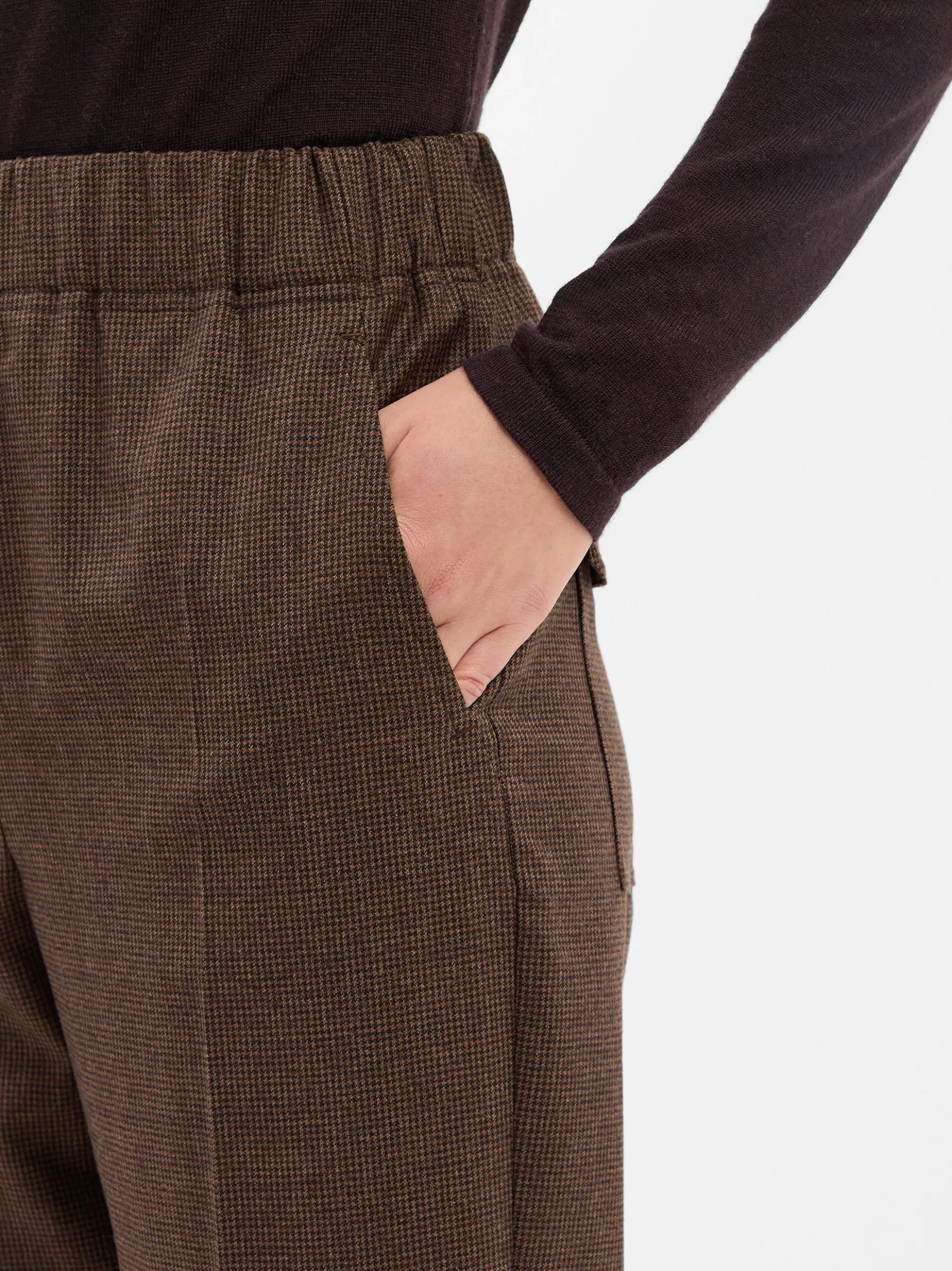 Weekend Max Mara Damen Wollhose - Hateley in mocca schwarz