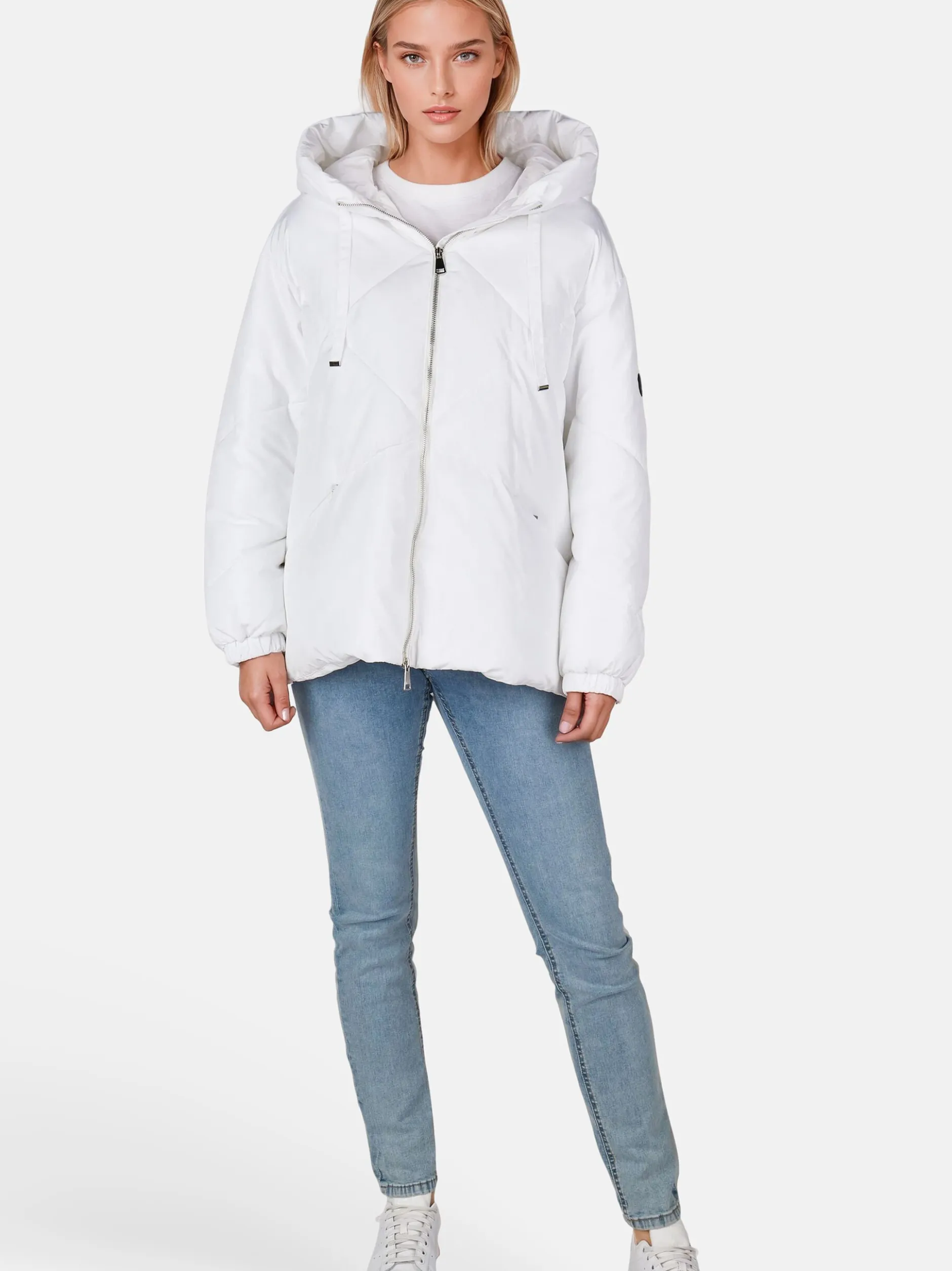 White Label Damen Pufferjacke in weiß - Ärmel: langarm