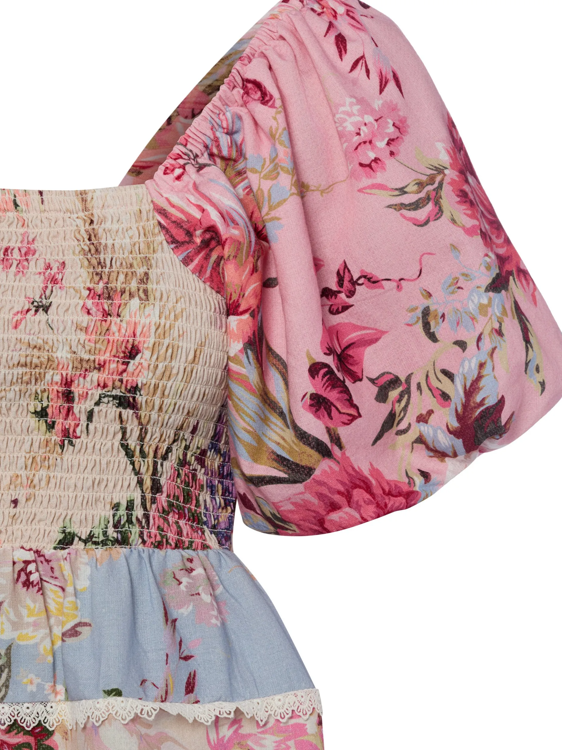 Y.A.S Damen Blusentop - YASMessa in rosa hellblau