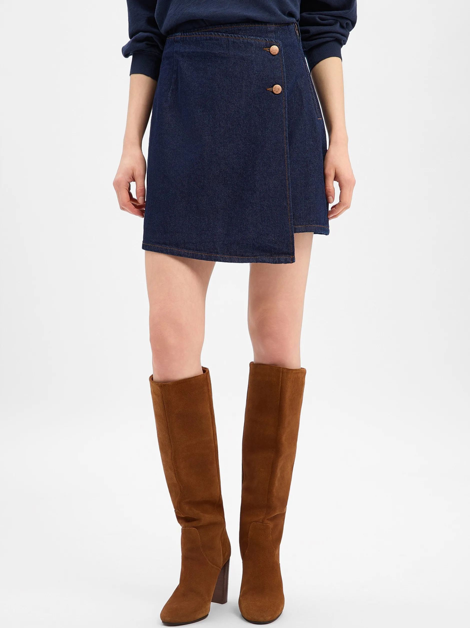 Y.A.S Damen Jeans-Minirock - Lisana in marine