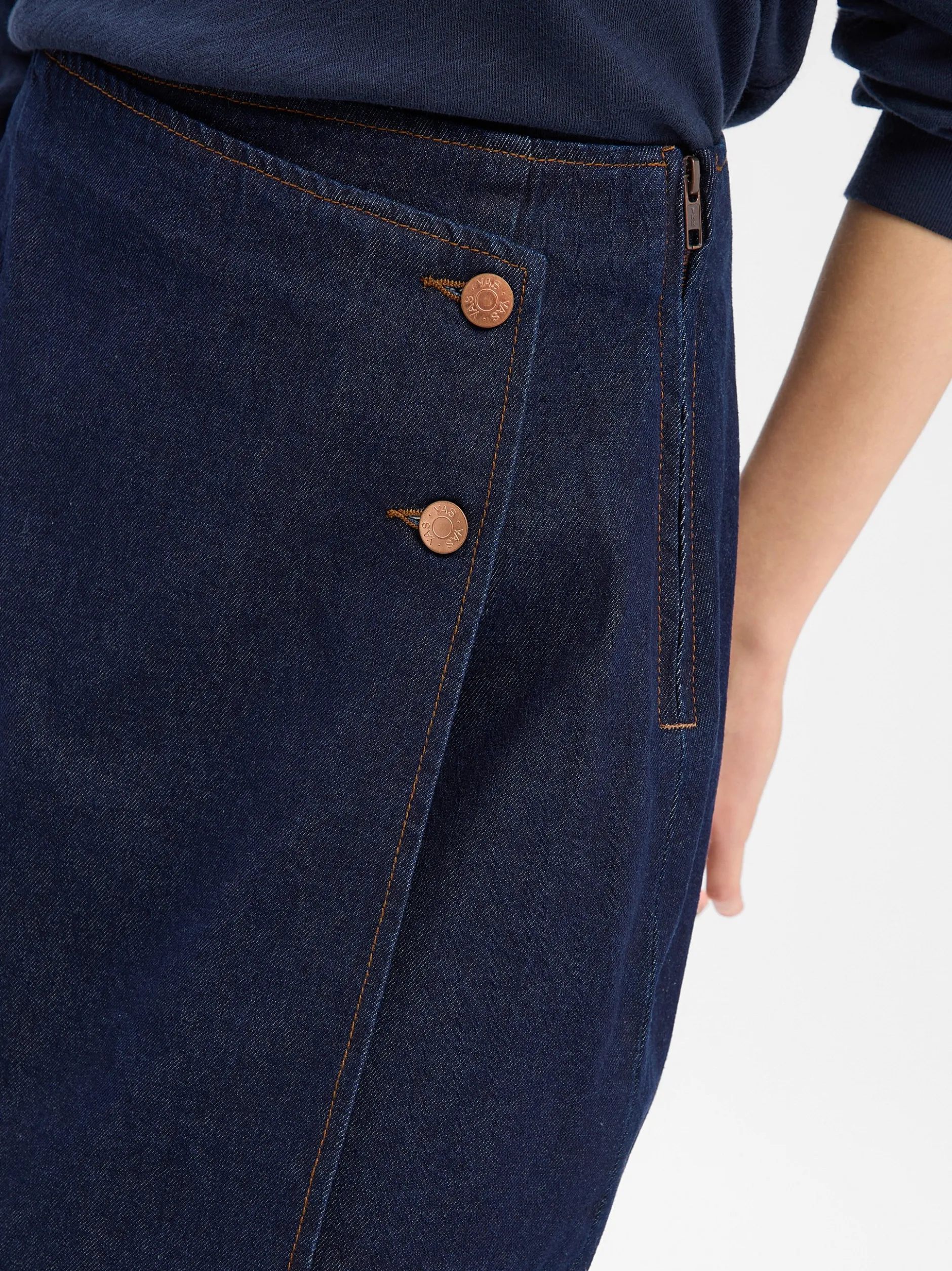 Y.A.S Damen Jeans-Minirock - Lisana in marine