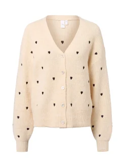 Y.A.S Damen Strickjacke mit Alpaka-Anteil - YASBow in sand schwarz