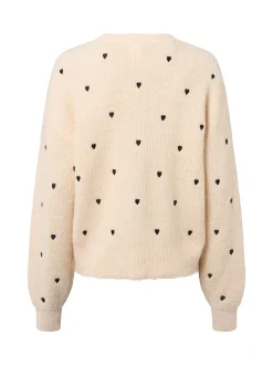 Y.A.S Damen Strickjacke mit Alpaka-Anteil - YASBow in sand schwarz